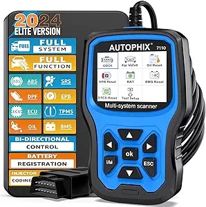 AUTOPHIX 7110 Full System Diagnostic Scanning tool for Volvo Car bar Code reader Full function OBD2 Scanner with Fuel EPB ABS SRS SAS TMPS BAT BAS Fuel Pump battery registration tool