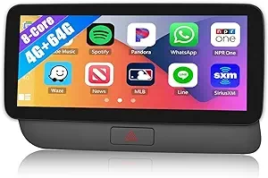 4+64GB for Audi Q5 Concert/Symphony Radio (2009-2017) Wireless Apple CarPlay Android Auto Octa Cortex Android 13 Car Stereo with 10.25" IPS Touch Screen, DSP, Bluetooth 5.0, 4G & WiFi, GPS Navigation